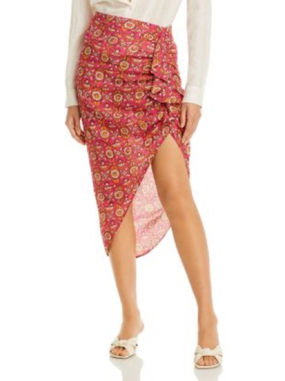 Veronica Beard Hazel Ruffled Asymmetrical Skirt